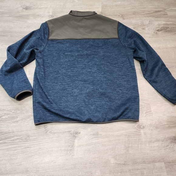 GH BASS & Co. Men's Blue and Green 3/4 Snap Front Pullover Sweatshirt Size Large - Picture 12 of 14